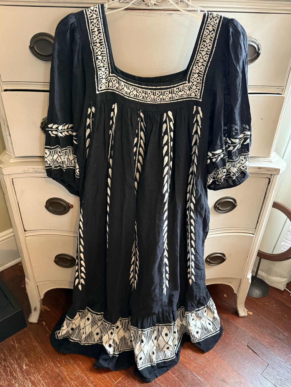 Ramona Rull Vintage Square Neck Maxi Dress M